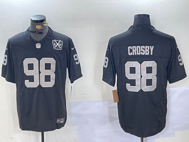 Men Oakland Raiders #98 Crosby Black Three generations 2024 Nike Vapor Limited NFL Jersey style 2->indianapolis colts->NFL Jersey